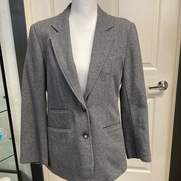 Vintage Women’s Changing Scene Blazer in Recycled Wool Blend Grey Size 12 - Picture 3 of 15